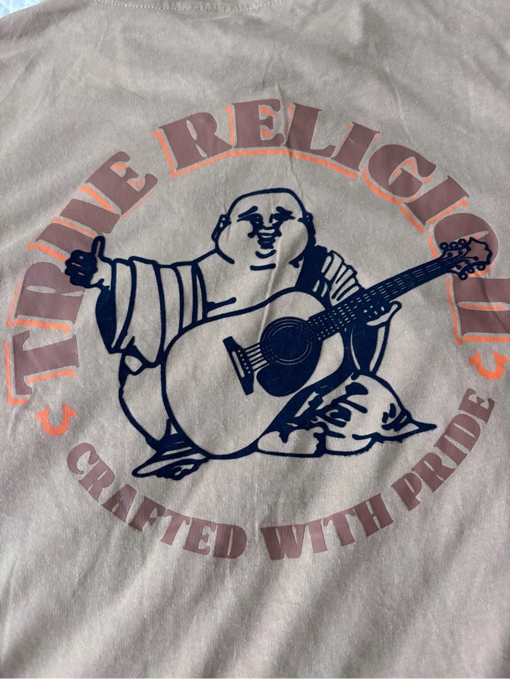 True Religion Graphic hooded tee shirt